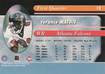 1999 Collector's Edge Odyssey - Millennium Collection Red #12 Terance Mathis Back