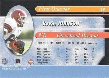 1999 Collector's Edge Odyssey - Millennium Collection Red #39 Kevin Johnson Back