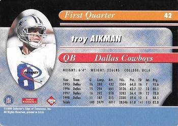 1999 Collector's Edge Odyssey - Millennium Collection Red #42 Troy Aikman Back
