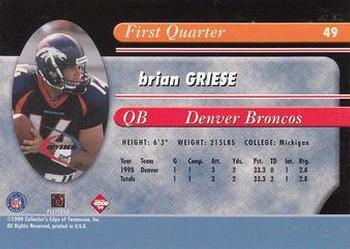 1999 Collector's Edge Odyssey - Millennium Collection Red #49 Brian Griese Back