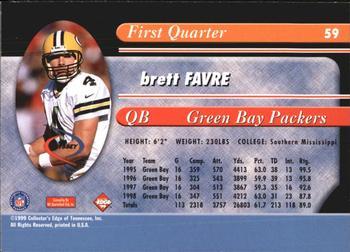 1999 Collector's Edge Odyssey - Millennium Collection Red #59 Brett Favre Back