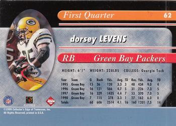 1999 Collector's Edge Odyssey - Millennium Collection Red #62 Dorsey Levens Back