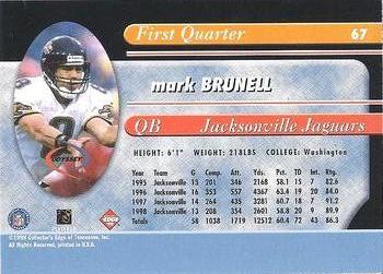 1999 Collector's Edge Odyssey - Millennium Collection Red #67 Mark Brunell Back