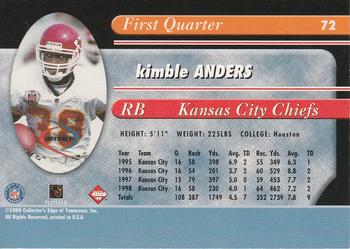 1999 Collector's Edge Odyssey - Millennium Collection Red #72 Kimble Anders Back