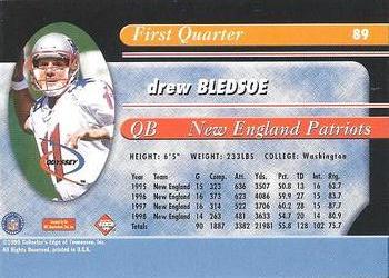 1999 Collector's Edge Odyssey - Millennium Collection Red #89 Drew Bledsoe Back