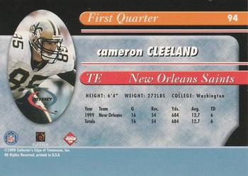 1999 Collector's Edge Odyssey - Millennium Collection Red #94 Cameron Cleeland Back