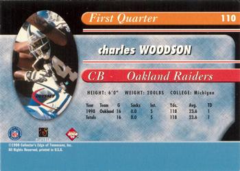1999 Collector's Edge Odyssey - Millennium Collection Red #110 Charles Woodson Back