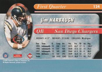 1999 Collector's Edge Odyssey - Millennium Collection Red #124 Jim Harbaugh Back