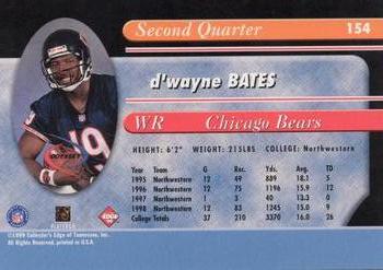 1999 Collector's Edge Odyssey - Millennium Collection Red #154 D'Wayne Bates Back