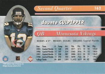 1999 Collector's Edge Odyssey - Millennium Collection Red #162 Daunte Culpepper Back