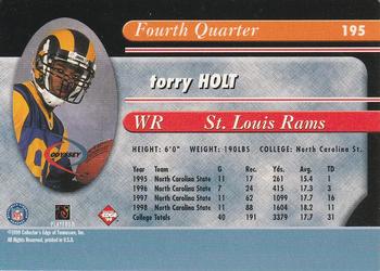 1999 Collector's Edge Odyssey - Millennium Collection Red #195 Torry Holt Back