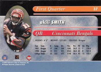 1999 Collector's Edge Odyssey - Millennium Collection Blue #37 Akili Smith Back