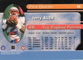 1999 Collector's Edge Odyssey - Millennium Collection Blue #88 Terry Allen Back