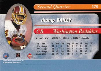 1999 Collector's Edge Odyssey - Millennium Collection Blue #170 Champ Bailey Back
