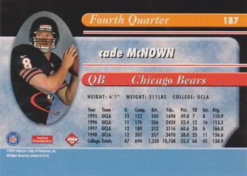 1999 Collector's Edge Odyssey - Millennium Collection Blue #187 Cade McNown Back
