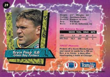 1995 Finest - Refractors #29 Bryce Paup Back
