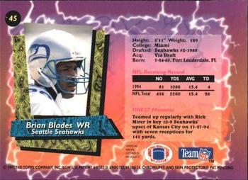 1995 Finest - Refractors #45 Brian Blades Back