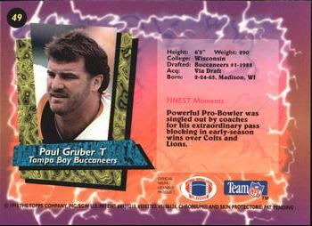 1995 Finest - Refractors #49 Paul Gruber Back