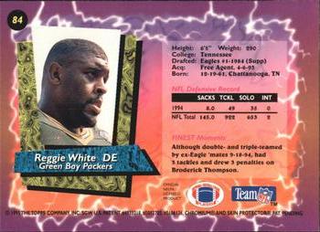 1995 Finest - Refractors #84 Reggie White Back