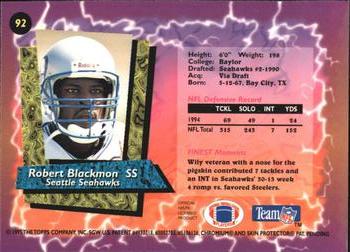1995 Finest - Refractors #92 Robert Blackmon Back
