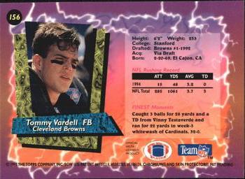 1995 Finest - Refractors #156 Tommy Vardell Back