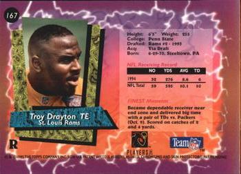 1995 Finest - Refractors #167 Troy Drayton Back