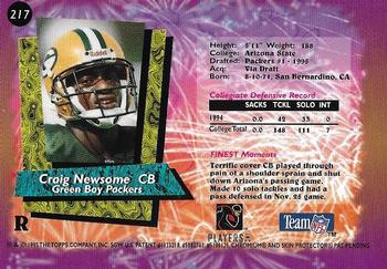 1995 Finest - Refractors #217 Craig Newsome Back