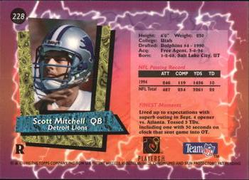 1995 Finest - Refractors #228 Scott Mitchell Back