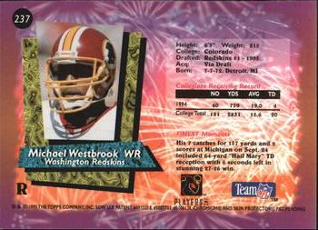 1995 Finest - Refractors #237 Michael Westbrook Back