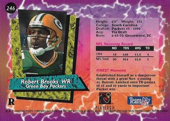 1995 Finest - Refractors #246 Robert Brooks Back