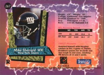 1995 Finest - Refractors #267 Mike Sherrard Back