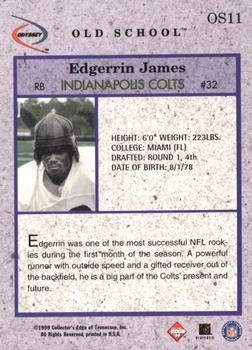 1999 Collector's Edge Odyssey - Old School #OS11 Edgerrin James Back