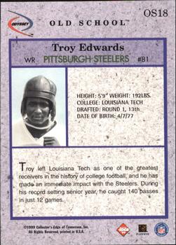1999 Collector's Edge Odyssey - Old School #OS18 Troy Edwards Back