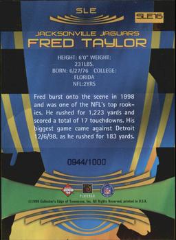 1999 Collector's Edge Odyssey - Super Limited Edge #SLE16 Fred Taylor Back