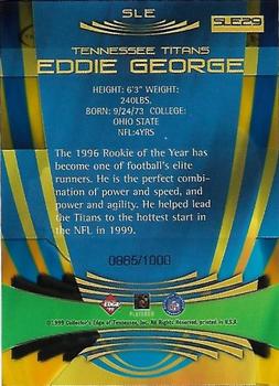1999 Collector's Edge Odyssey - Super Limited Edge #SLE29 Eddie George Back