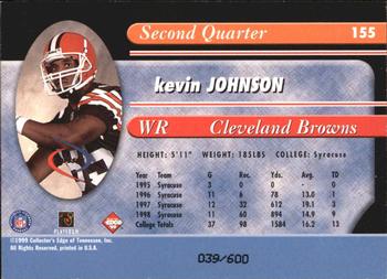 1999 Collector's Edge Odyssey - Two Minute Warning #155 Kevin Johnson Back