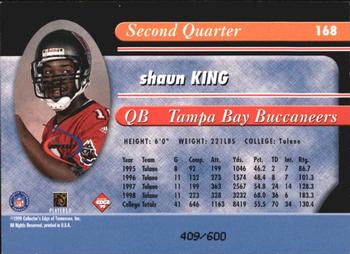 1999 Collector's Edge Odyssey - Two Minute Warning #168 Shaun King Back
