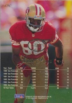 1995 Flair #190 Jerry Rice Back