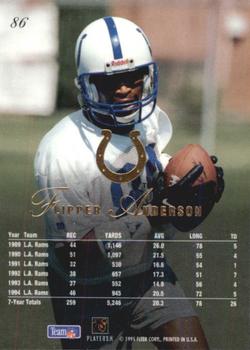 1995 Flair #86 Flipper Anderson Back