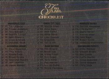 1995 Flair #219 Checklist Front