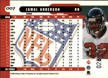 1999 Collector's Edge Supreme - Galvanized #007 Jamal Anderson Back