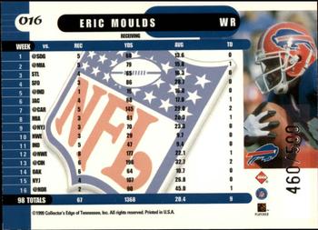 1999 Collector's Edge Supreme - Galvanized #016 Eric Moulds Back