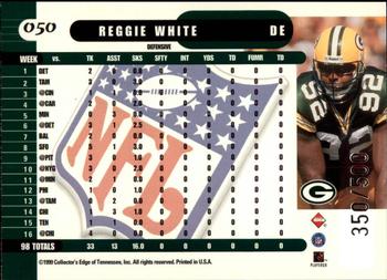 1999 Collector's Edge Supreme - Galvanized #050 Reggie White Back