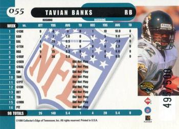 1999 Collector's Edge Supreme - Galvanized #055 Tavian Banks Back