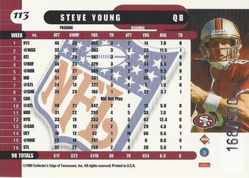 1999 Collector's Edge Supreme - Galvanized #113 Steve Young Back