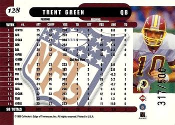 1999 Collector's Edge Supreme - Galvanized #128 Trent Green Back