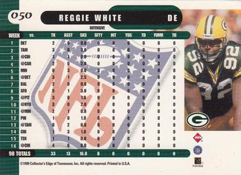 1999 Collector's Edge Supreme - Gold Ingot #050 Reggie White Back