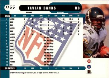 1999 Collector's Edge Supreme - Gold Ingot #055 Tavian Banks Back