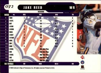 1999 Collector's Edge Supreme - Gold Ingot #072 Jake Reed Back