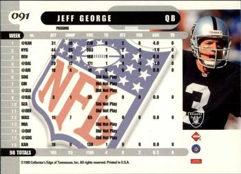 1999 Collector's Edge Supreme - Gold Ingot #091 Jeff George Back